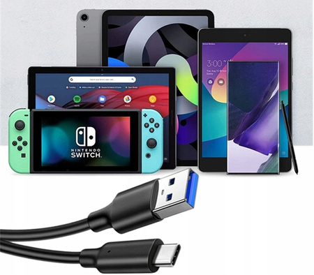 KABEL USB-C 3.1 - USB-A QUICK CHARGE 10Gbps 20V3A