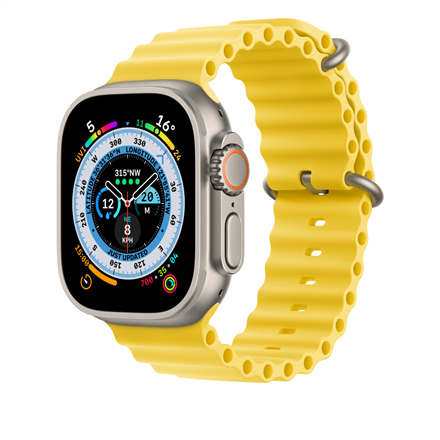 Apple Ocean Band Extension 49 Strap fits 130–200mm wrists Yellow Fluoroelastomer