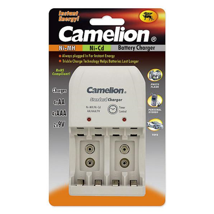 Camelion Plug-In Battery Charger BC-0904S 2x or 4xNi-MH AA/AAA or 1-2x 9V Ni-MH