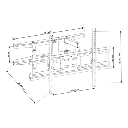 Uchwyt do telewizora 32-80" LED/LCD 45kg UX-160 ART pion/poziom