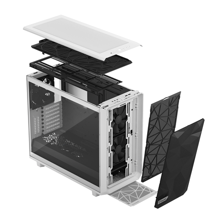 Fractal Design Meshify 2 White TG Clear Tint Midi-Tower, Tempered Glass. weiß