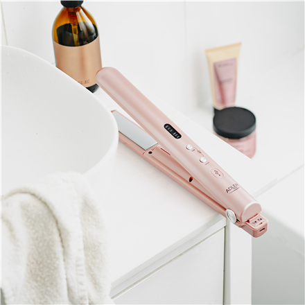 Adler Cordless Hair Straightener | AD 2327 | Ceramic heating system | Display LED | Temperature (min) 160 °C | Temperature (max) 220 °C | Pink
