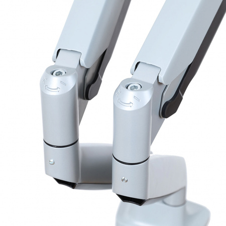 UCHWYT BIURKOWY GAZOWY DO 2 MONITORÓW LED/LCD 17-35" L-36HD ART  1-15kg 1xUSB-A 1xUSB-C 3.0 HEAVY DUTY