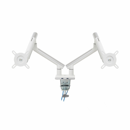 UCHWYT BIURKOWY GAZOWY DO 2 MONITORÓW LED/LCD 17-32" L-20GD ART 2-9kg 2xUSB 3.0 PREMIUM ALU