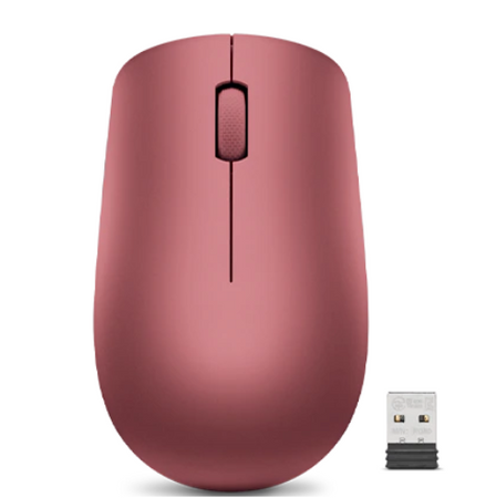 Lenovo 530 Wireless mouse, 2.4 GHz Wireless via Nano USB, Cherry Red