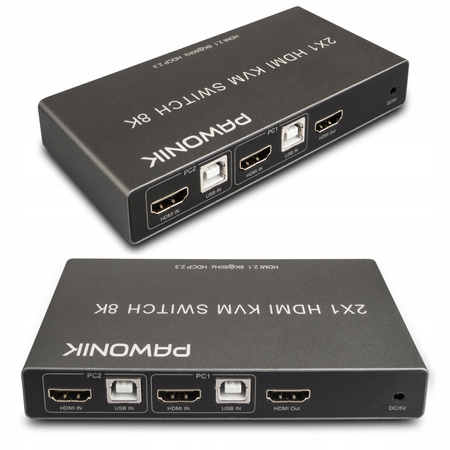 KONSOLA KVM HDMI 2.1 Przełącznik Switch 4K120Hz 8K