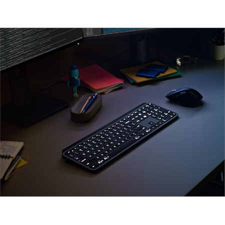 Logitech Keyboard MX Keys for Business [DE] graphite BT  beleuchtete Tasten, BrownBox