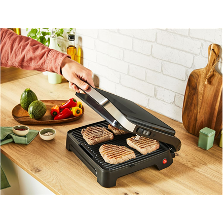 Tefal GC271810 Inicio Panini and grilling machine, Non-stick, Black/Stainless steel | TEFAL