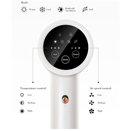 Jimmy | Hair Dryer | F7 | 1600 W | Number of temperature settings 3 | Ionic function