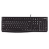 Logitech K120, US Standard Wired • Virtually silent, low-profile keys• Industry standard layout with full-size F-keys and number pad• Sleek, thin profile keyboard with a spill-resistant design*• Plug-and-play USB connection• Bold, bright white characters 