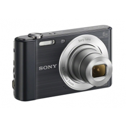 Sony Cyber-shot DSC-W810 Compact camera, 20.1 MP, Optical zoom 6 x, Digital zoom 48 x, Image stabilizer, ISO 800, Display diagonal 6.86 cm, Video recording, Lithium, Black