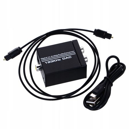 KONWERTER OPTYCZNY TOSLINK COAXIAL NA 2x CINCH RCA