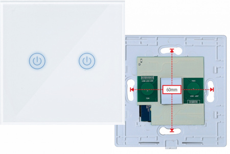 SMART WYŁĄCZNIK ŚWIATŁA WIFI podwójny biały ART oem