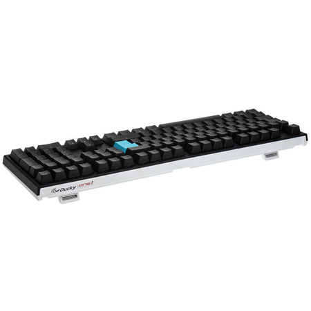 Ducky One 2 Backlit PBT Gaming Keyboard, MX Blue, White LED - Black