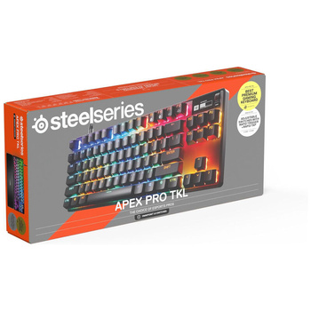 Klawiatura do gier SteelSeries Apex Pro TKL Gen 3, klawiatura TKL (80%), wyświetlacz OLED, przełączniki OmniPoint 3.0, RGB - ISO (DE)