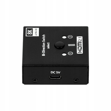 SWITCH HDMI 2.1 2x1 SPLITTER 1x2 8K DWUKIERUNKOWY