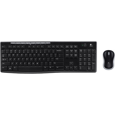 Zestaw bezprzewodowy klawiatura i mysz Logitech MK270 czarny