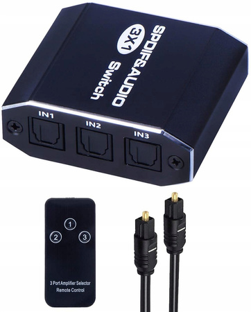 AUDIO SWITCH 3x1 SPDIF TOSLINK ROZDZIELAC OPTYCZNY