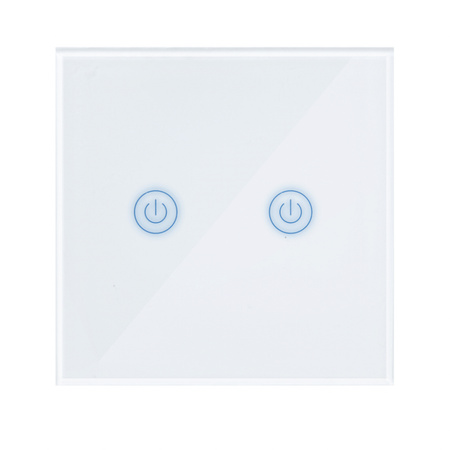 SMART WYŁĄCZNIK ŚWIATŁA ZIGBEE 3.0 podwójny biały ART oem