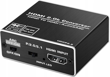 Ekstraktor HDMI 2.0 TOSLINK KONWERTER ARC 5.1 HDCP