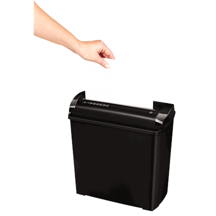 Fellowes Shredder P-25S Black 11 L Paper shredding Traditional Paper handling standard/output 7mm strips, security level P-1 Warranty 24 month(s)