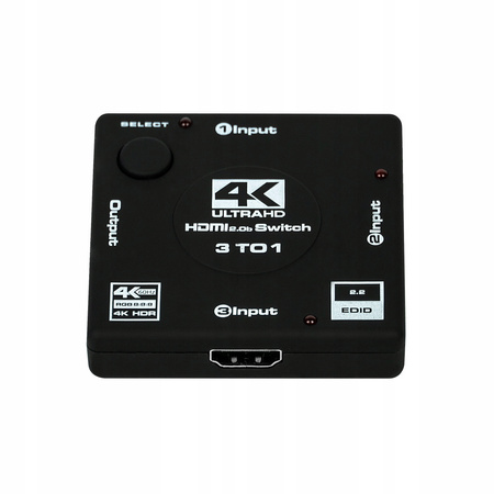 SWITCH 3x1 HDMI 2.0 PRZEŁĄCZNIK ROZDZIELACZ 4K60HZ