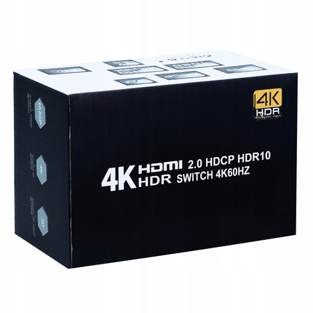 SWITCH HDMI 2.0 4x1 PRZEŁĄCZNIK UHD 4K HDCP HDR