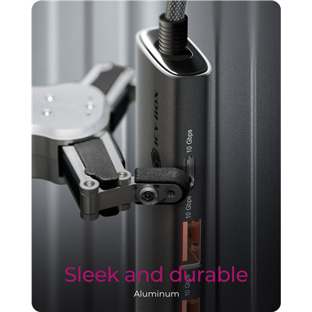 Raidsonic | 4-Port USB 3.2 Gen 2 Hub with Power Delivery | IB-HUB1437-CPD