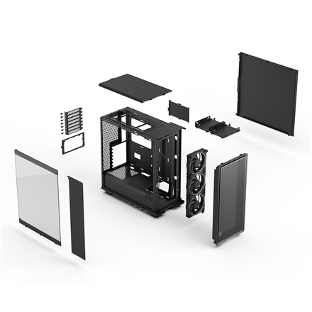 Fractal Design Epoch Black RGB TG Light tint PC-Gehäuse, Midi-Tower, ATX, Tempered Glass - schwarz