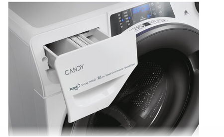 Candy Washing Machine with Dryer | RPW 41066BWMR8-S | Energy efficiency class A/D | Front loading | Washing capacity 10 kg | 1400 RPM | Depth 58 cm | Width 60 cm | Display | Digit | Drying system | Drying capacity 6 kg | Steam function | White