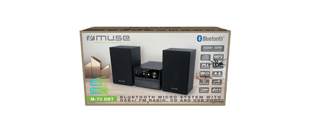 Muse Bluetooth Micro System With DAB+/FM Radio M-70 DBT USB port Bluetooth CD player AUX in FM radio