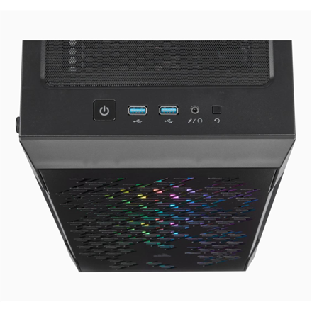 Corsair Airflow Tempered Glass Mid-Tower Smart Case iCUE 220T RGB Side window,  Mid-Tower, Black, Power supply included No, Steel, Tempered Glass