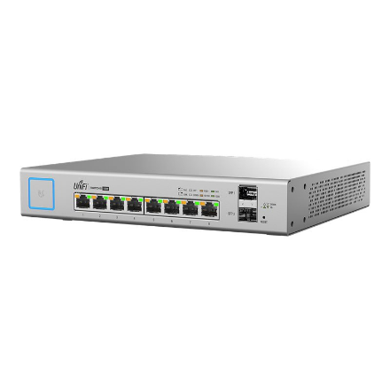 Ubiquiti Switch Unifi US-8-150W Web managed Desktop 1 Gbps (RJ-45) ports quantity 8 SFP ports quantity 2 PoE ports quantity 8 PoE+ ports quantity 4 PoE/Poe+ ports quantity 8 Passive PoE ports quantity 4 Power supply type internal 150W