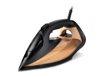 Philips DST7040/80 7000 series | Steam Iron | 2800 W | Water tank capacity 300 ml | Continuous steam 50 g/min | Steam boost performance 250 g/min | Black/Gold