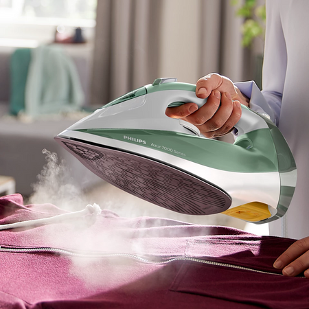 Philips DST7012/70 HV | Steam Iron | 2600 W | Water tank capacity 300 ml | Continuous steam 45 g/min | Steam boost performance 220 g/min | Desert Green/Gray