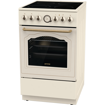 Gorenje Cooker GECS5B70CLI Hob type Vitroceramic, Oven type Electric, Beige, Width 50 cm, 70 L, Depth 59.4 cm