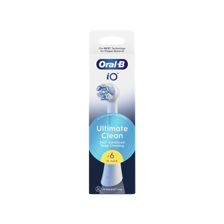 Oral-B Replaceable toothbrush heads | iO UltimateClean | Heads | For adults | Number of brush heads included 6 | White