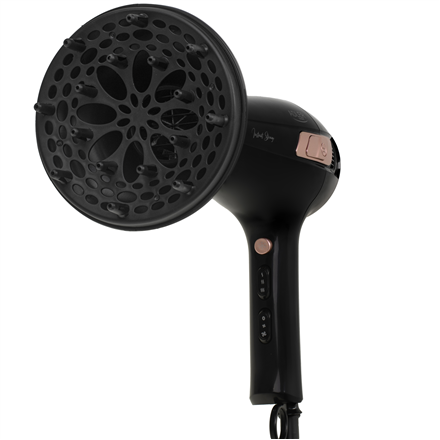 Adler Hair dryer with retractable power cord | AD 2283 | 2400 W | Number of temperature settings 3 | Diffuser nozzle | Black/Golden Rose