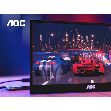 AOC 16T3EA | 16 " | IPS | FHD | 16:9 | 60 Hz | 4 ms | 1920 x 1080 pixels | 250 cd/m² | Black