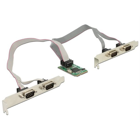 Delock Adapter Mini PCIe Karte >4 x Seriell RS-232+++