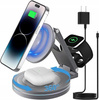 ŁADOWARKA INDUKCYJNA BEZPRZEWODOWA STACJA DOKUJĄCA 3w1 OBROTOWA 360° 20W