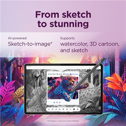 Lenovo Yoga Tab Wi-Fi (without power adapter) | ZAG60208SE | 11.1 " | Seashell | 3200 x 2000 pixels | Qualcomm | Snapdragon 8 Gen 3 Mobile Platform | 12 GB | Soldered LPDDR5x | 256 GB | Wi-Fi | Front camera | 13 MP | Rear camera | 13+2 MP | Bluetooth | 5.