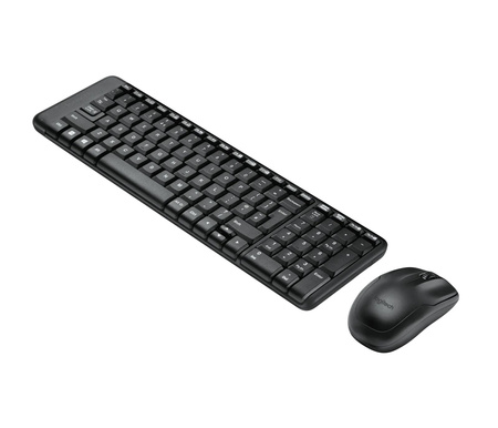 Zestaw bezprzewodowy klawiatura i mysz Logitech MK220 czarny