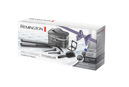 Remington Hair Straightener | S5506GP Pro-Ceramic Titanium | Ceramic heating system | Display Digital display | Temperature (min) 150 °C | Temperature (max) 230 °C | Dark Grey