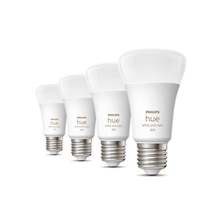 Philips Hue WCA 6,5W A60 E27 4pcs pack Philips Hue Hue WCA 6.5W A60 E27, 4pcs pack E27 6.5 W RGBW 2000-6500K Bluetooth and Zigbee