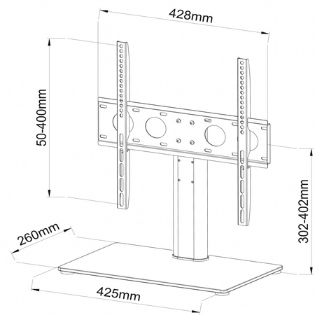 MINISTOLIK/STOJAK+UCHWYT DO TV 32-55" 40KG SD-33 ART Vesa 400x400