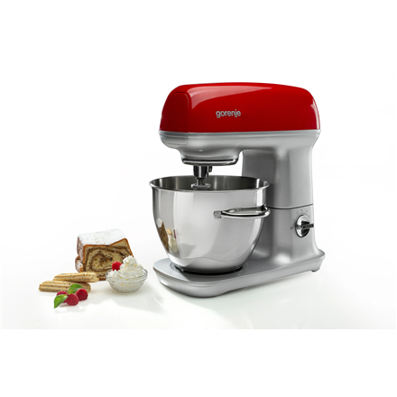 Gorenje Kitchen machine MMC1000RLR	 Number of speeds 7, 1000 W, Bowl capacity 4.5 L, Aluminium, Meat mincer, Stainless Steel/Red