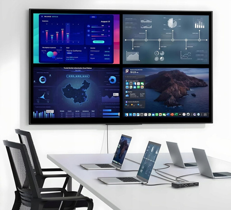 DZIELNIK HDMI 4x1 QUAD MULTI VIEWER PRZEŁĄCZNIK 4x1 Rozdzielacz 4K + PILOT