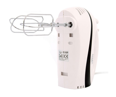 Adler Mixer AD 4205 b Hand Mixer 300 W Number of speeds 5 Turbo mode White/Black