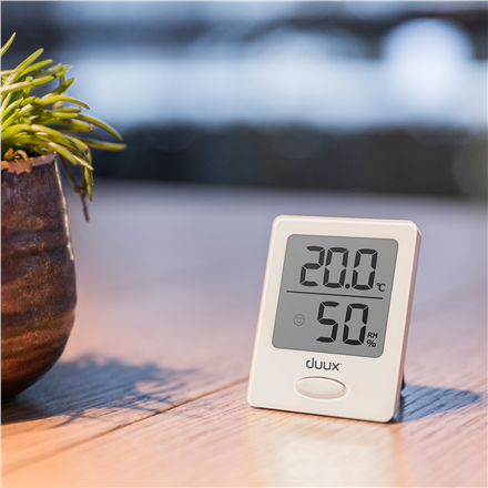 Duux Sense Hygrometer + Thermometer White LCD display